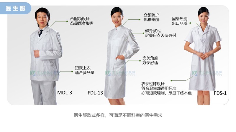 医生工作服的设计需求医师服医生白大褂京之韵医护服饰